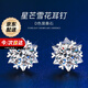 mini&yaya莫桑石銀耳釘女氣質(zhì)耳飾品女生日七夕情人節(jié)禮物送女友老婆媽媽 莫桑鉆星芒耳釘