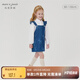 MARC&JANIE【軟牛仔】馬克珍妮女童甜美櫻桃背帶裙連衣裙寶寶裙子春秋240979