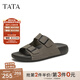 他她（TATA）復古休閑勃肯拖鞋男鞋厚底外穿涼鞋2025秋季新款 灰色 40
