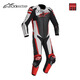 Alpinestars A星連體皮衣摩托車(chē)連體騎行服專(zhuān)業(yè)賽道賽車(chē)防摔男女款 GP IGNITION 連體皮衣 黑白亮紅色 3150422-1304 XL