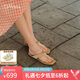 73Hours女鞋布達(dá)佩斯2025夏季新品純色方頭平底人字拖