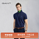 GANT【100%棉】GANT/甘特夏男士寬松時(shí)尚休閑舒適通勤翻領(lǐng)短袖POLO衫 433夜藍色 L