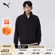 彪馬（PUMA）加絨保暖針織衛衣套頭衫男女半拉鏈立領(lǐng)運動(dòng)上衣632293 黑色-01 M (175/96A)
