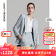 朗姿2025年夏季新款平駁領(lǐng)輕商務(wù)西裝外套職業(yè)時(shí)尚通勤高端西服女 水藍(lán)色 M