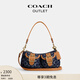 蔻馳（COACH）新款奧萊女士女包經(jīng)典標(biāo)志丹寧布牛仔ASHTON腋下單肩包 IM/丹寧藍(lán)色/天然色