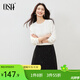 歐莎2025年秋季女新款復古白色蕾絲花邊長(cháng)袖T恤通勤打底衫上衣 白色 XL