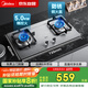美的（Midea）燃氣灶液化氣 雙灶具 家用5.0kW猛火灶臺嵌兩用 不銹鋼面板 線性精控 一級能效 Q315-M
