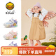 B.Duck小黃鴨童鞋女童軟底運(yùn)動(dòng)鞋閃燈發(fā)光鞋秋季亮燈跑鞋5015A粉色26