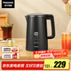 松下（Panasonic）【廚房好物】實(shí)時(shí)顯溫多段溫控保溫燒水壺 黑色1.5升304不銹鋼內膽 電熱水壺  NC-TD151  