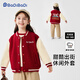 巴帝巴帝春秋款嬰幼兒女童棒球服美式休閑外套夾克上衣 紅色 小字母 80