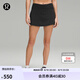 lululemon丨Pace Rival 女士運動中腰短裙 速干 芯吸 LW8A78R 黑色 S /6