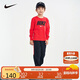 NIKE耐克童裝男女童長(zhǎng)袖T恤+長(zhǎng)褲2件套2025春季兒童套裝