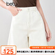百圖betu女裝2025夏季新款牛仔褲夏日多色環(huán)保水洗牛仔短褲女2503T77 白色 S