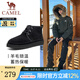 駱駝（CAMEL）冬季戶外雪地靴新款男士加絨防滑羊毛保暖中幫棉靴 G13W837106 黑色 43