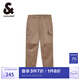 杰克·瓊斯（JACK&JONES）男裝秋季NBA聯(lián)名寬松潮流百搭時尚舒適休閑褲長褲男款224314051 紅棕E10 常規(guī) M （175)