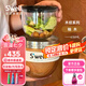 SWELL保溫飯盒上班族保溫桶可燜燒微波保溫碗不銹鋼餐盒超級(jí)保溫便當(dāng)盒 【熱銷】柚木3層636ml-含內(nèi)膽