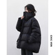 CHIC VEN 【反季羽絨服-5折直降】冬季80白鴨絨防風(fēng)保暖連帽羽絨服外套女 11391-黑色（80白鴨絨） S