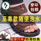 啄木鳥涼鞋男夏季2025最新款軟皮青年兩用沙灘鞋防水中年男士休閑涼拖鞋 棕色品牌特價(jià)清倉 42 標(biāo)準(zhǔn)碼