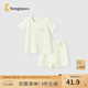 童泰（TONGTAI）嬰兒內(nèi)衣套裝夏季純棉寶寶衣服兒童薄款家居服內(nèi)衣短袖短褲 綠色 90 cm