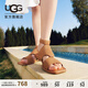 UGG夏季新款女士舒適時(shí)尚簡(jiǎn)約輕便露趾平跟搭扣休閑涼鞋 1167453 CHE | 栗色 38