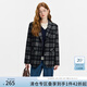 范思藍(lán)恩復(fù)古英倫風(fēng)黑灰格子西裝外套女秋冬2024新款14389 黑灰格 S