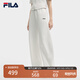 FILA 斐樂官方女裝針織長褲2025夏新款時尚簡約休閑寬松香蕉褲 云菇白-WT L 170/70A/L