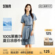 森馬（Semir）森柔牛仔|牛仔連衣裙女收腰翻領(lǐng)港風(fēng)2025夏季新款涼感中長(zhǎng)裙 牛仔藍(lán)80317 M 160/84A