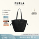 芙拉（FURLA）【七夕禮物】NET女士牛皮中號經(jīng)典菜籃子上班族通勤手提托特包 黑色