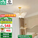 雷士（NVC）歐美輕奢吊燈客廳大燈餐廳燈臥室燈燈具燈飾全屋套餐 【珍露5頭】輕奢吊燈-帶3色光源