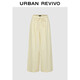 UR2025秋季新款女裝潮流撞色條紋松緊腰系帶闊腿褲UWJ650071