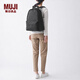 無印良品（MUJI） 帶PC收納袋雙肩包背包女旅行包書包電腦包女包通勤包新品大容量 黑色4A 長43*寬32*高14cm