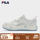 FILA 斐樂官方女鞋COOKIES LS復(fù)古帆布鞋2025夏新款曲奇鞋休閑鞋 雪白-SW 36.5
