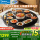 美的（Midea）華凌暖菜板飯菜保溫板熱菜板圓形家用2025新款自動(dòng)恒溫餐桌加熱桌墊菜板雙檔調溫多功能火鍋加熱板 【火鍋款+100CM+分區溫控】語(yǔ)音觸控