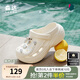 森達(dá)七夕禮物洞洞鞋女款2025夏新商場(chǎng)同款舒適輕便厚底涼鞋XPB02BH5 米色 36