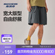 斯凱奇2025年夏季男款梭織短褲戶(hù)外運動(dòng)防潑水時(shí)尚寬松工裝短褲