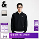 杰克·瓊斯（JACK&JONES）25年秋季新款男裝寬松肌理感翻領(lǐng)上衣運動(dòng)休閑衛衣男長(cháng)袖打底衫 E40 黑色 預售10月20日發(fā)貨 M 175