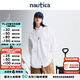 nautica white sail 白帆×gorpcore 日系中性戶外休閑寬松柔軟全棉長(zhǎng)袖襯衫WW3306 白色1BW L