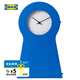 宜家（IKEA）PS1995掛鐘創(chuàng)意客廳玄關(guān)墻面靜音掛鐘帶收納家用兒童房 鐘藍(lán)色48cm