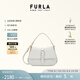 芙拉（FURLA）【明星同款】FURLA芙拉FLOW牛皮迷你女士通勤簡約手提包斜挎包 棉花糖白