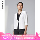 LANDI商場(chǎng)同款春夏新款白色七分袖休閑小西服外套女西裝 白色 S