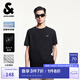 杰克·瓊斯（JACK&JONES）25年衣服男裝短袖t恤男士夏季【涼感】華夫格潮流法斗犬刺繡半袖 E40黑色 常規(guī) L