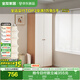 全友家居奶油風(fēng)二門(mén)衣柜臥室家用出租房靠墻落地收納柜子成品衣櫥家具
