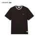 LACOSTE【七夕禮物】法國鱷魚(yú)男裝25秋季新款法國制造條紋領(lǐng)T恤|TH5455 SKB/巧克力色 M 4