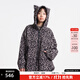 幻走（MOVEUP）2025冬季新款.FUN系列貓耳朵豹紋丈根收口短款外套女 黑色 S