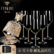 胖東來法國(guó)紅酒杯套裝高檔輕奢家用醒酒器勃艮第酒柜酒架擺件葡萄酒杯 銀邊描金醒酒器+6只430ml金鉆紅酒杯 [禮盒裝]