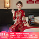 枝己絲絨秀禾服新娘婚紗2025新款結(jié)婚禮服中式嫁衣古裝敬酒服婚服 絲絨1111 L