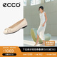 愛步（ECCO）夏季優(yōu)雅氣質(zhì)芭蕾舞鞋淺口單鞋 舞悅234313 石灰色38
