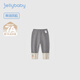 JELLYBABY[7A抗菌]女童打底褲秋兒童彈力透氣女孩休閑長(cháng)褲外穿寶寶褲子秋裝 花灰 100 CM