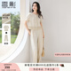 香影老錢風(fēng)闊腿褲套裝女2025夏秋新款含亞麻一整套穿搭短袖兩件套 鷺白 L 165/88A/110-125斤