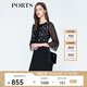 PORTS寶姿 新品 女裝優(yōu)雅喇叭袖收腰連衣裙LN8D187KWB008 黑色 S (4)